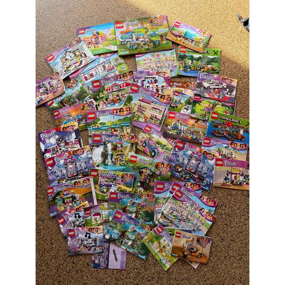 Huge Lot of Lego Friends Instruction Manuals brick building books - Picture 1 of 4